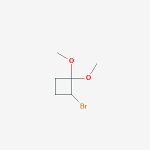 molecular formula C6H11BrO2 B2376737 2-Bromo-1,1-dimethoxycyclobutane CAS No. 20121-72-6
