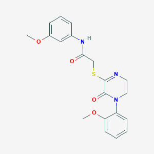 molecular formula C20H19N3O4S B2376743 N-(3-methoxyphenyl)-2-((4-(2-methoxyphenyl)-3-oxo-3,4-dihydropyrazin-2-yl)thio)acetamide CAS No. 899944-87-7