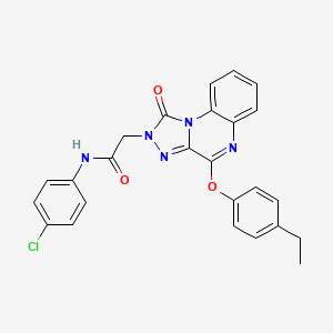 molecular formula C25H20ClN5O3 B2376761 N-(4-chlorophenyl)-2-[4-(4-ethylphenoxy)-1-oxo-1H,2H-[1,2,4]triazolo[4,3-a]quinoxalin-2-yl]acetamide CAS No. 1189444-27-6