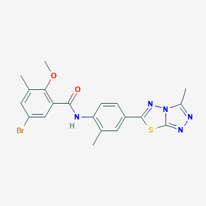 5-bromo-2-methoxy-3-methyl-N-[2-methyl-4-(3-methyl[1,2,4]triazolo[3,4-b][1,3,4]thiadiazol-6-yl)phenyl]benzamide