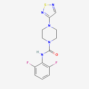 molecular formula C13H13F2N5OS B2376828 N-(2,6-difluorophenyl)-4-(1,2,5-thiadiazol-3-yl)piperazine-1-carboxamide CAS No. 2097897-38-4