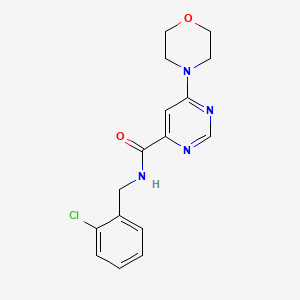 molecular formula C16H17ClN4O2 B2376831 N-(2-chlorobenzyl)-6-morpholinopyrimidine-4-carboxamide CAS No. 1906529-56-3