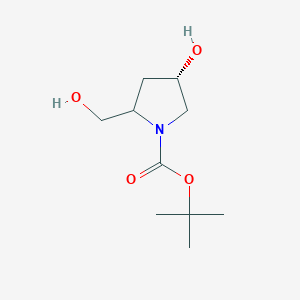 molecular formula C10H19NO4 B2376832 tert-butyl (4S)-4-hydroxy-2-(hydroxymethyl)pyrrolidine-1-carboxylate CAS No. 1808364-52-4