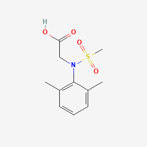 molecular formula C11H15NO4S B2376851 N-(2,6-dimethylphenyl)-N-(methylsulfonyl)glycine CAS No. 312275-42-6