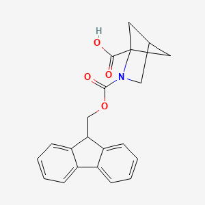 molecular formula C21H19NO4 B2376853 2-{[(9H-fluoren-9-yl)methoxy]carbonyl}-2-azabicyclo[2.1.1]hexane-1-carboxylic acid CAS No. 1936396-62-1