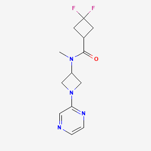 3,3-Difluoro-N-methyl-N-(1-pyrazin-2-ylazetidin-3-yl)cyclobutane-1-carboxamide