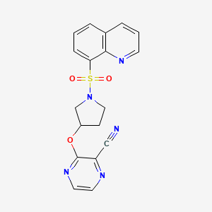 3-((1-(Quinolin-8-ylsulfonyl)pyrrolidin-3-yl)oxy)pyrazine-2-carbonitrile