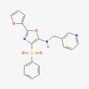 2-(2-Furyl)-4-(phenylsulfonyl)-5-[(3-pyridylmethyl)amino]-1,3-oxazole
