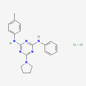 N2-phenyl-6-(pyrrolidin-1-yl)-N4-(p-tolyl)-1,3,5-triazine-2,4-diamine hydrochloride