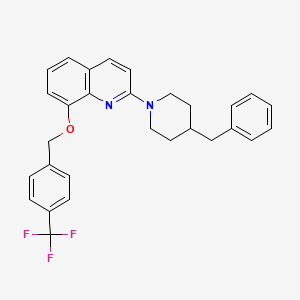 2-(4-Benzylpiperidin-1-yl)-8-((4-(trifluoromethyl)benzyl)oxy)quinoline