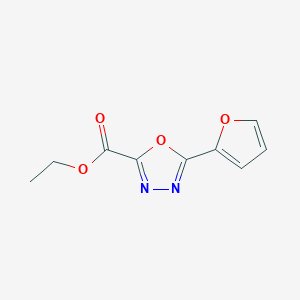 molecular formula C9H8N2O4 B2376931 Ethyl 5-(furan-2-yl)-1,3,4-oxadiazole-2-carboxylate CAS No. 35403-86-2