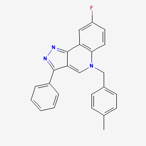 molecular formula C24H18FN3 B2376936 8-fluoro-5-[(4-methylphenyl)methyl]-3-phenyl-5H-pyrazolo[4,3-c]quinoline CAS No. 866347-41-3
