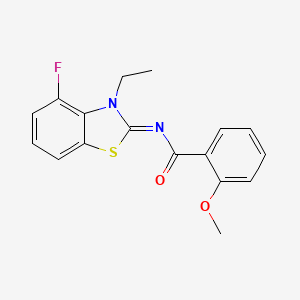 molecular formula C17H15FN2O2S B2376988 N-(3-ethyl-4-fluoro-1,3-benzothiazol-2-ylidene)-2-methoxybenzamide CAS No. 868375-63-7
