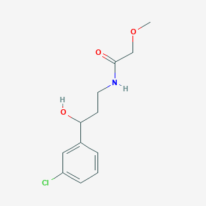 molecular formula C12H16ClNO3 B2377011 N-[3-(3-chlorophenyl)-3-hydroxypropyl]-2-methoxyacetamide CAS No. 2034257-34-4