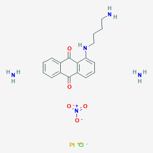 1-(4-Aminobutylamino)anthracene-9,10-dione;azane;platinum(2+);chloride;nitrate