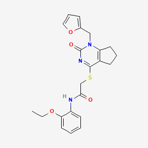 N-(2-ethoxyphenyl)-2-((1-(furan-2-ylmethyl)-2-oxo-2,5,6,7-tetrahydro-1H-cyclopenta[d]pyrimidin-4-yl)thio)acetamide