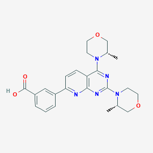 3-[2,4-bis[(3S)-3-methylmorpholin-4-yl]pyrido[2,3-d]pyrimidin-7-yl]benzoic acid