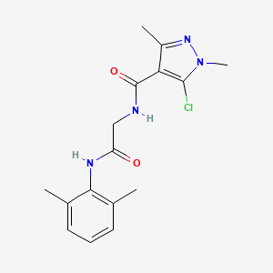 5-chloro-N-[2-(2,6-dimethylanilino)-2-oxoethyl]-1,3-dimethyl-1H-pyrazole-4-carboxamide