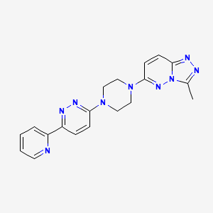 molecular formula C19H19N9 B2377147 3-(4-{3-methyl-[1,2,4]triazolo[4,3-b]pyridazin-6-yl}piperazin-1-yl)-6-(pyridin-2-yl)pyridazine CAS No. 2380192-34-5
