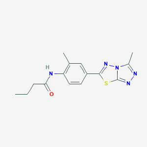 N-[2-methyl-4-(3-methyl[1,2,4]triazolo[3,4-b][1,3,4]thiadiazol-6-yl)phenyl]butanamide