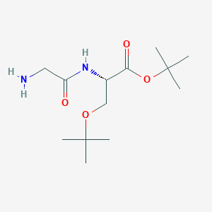 molecular formula C13H26N2O4 B2377162 tert-butyl (2S)-2-(2-aminoacetamido)-3-(tert-butoxy)propanoate CAS No. 142225-64-7