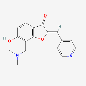 molecular formula C17H16N2O3 B2377176 (Z)-7-((dimethylamino)methyl)-6-hydroxy-2-(pyridin-4-ylmethylene)benzofuran-3(2H)-one CAS No. 899400-17-0