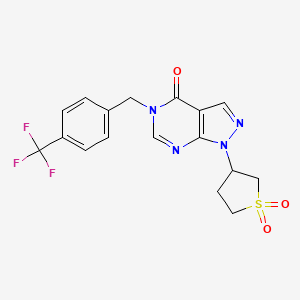 1-(1,1-dioxidotetrahydrothiophen-3-yl)-5-(4-(trifluoromethyl)benzyl)-1H-pyrazolo[3,4-d]pyrimidin-4(5H)-one