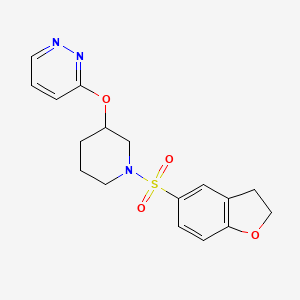 3-((1-((2,3-Dihydrobenzofuran-5-yl)sulfonyl)piperidin-3-yl)oxy)pyridazine