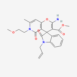 Methyl 1-allyl-2'-amino-6'-(2-methoxyethyl)-7'-methyl-2,5'-dioxo-5',6'-dihydrospiro[indoline-3,4'-pyrano[3,2-c]pyridine]-3'-carboxylate