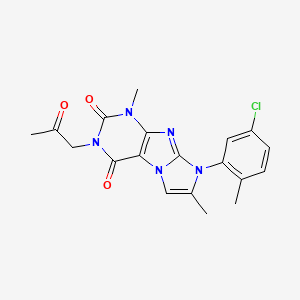 6-(5-Chloro-2-methylphenyl)-4,7-dimethyl-2-(2-oxopropyl)purino[7,8-a]imidazole-1,3-dione