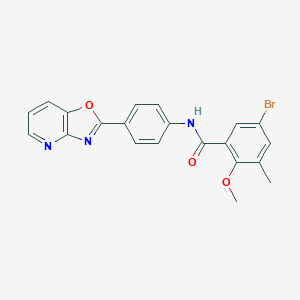 5-bromo-2-methoxy-3-methyl-N-(4-[1,3]oxazolo[4,5-b]pyridin-2-ylphenyl)benzamide