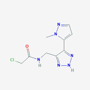 2-Chloro-N-[[5-(2-methylpyrazol-3-yl)-2H-triazol-4-yl]methyl]acetamide