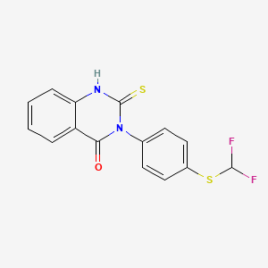 3-{4-[(Difluoromethyl)sulfanyl]phenyl}-2-sulfanyl-3,4-dihydroquinazolin-4-one