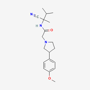 N-(1-cyano-1,2-dimethylpropyl)-2-[3-(4-methoxyphenyl)pyrrolidin-1-yl]acetamide