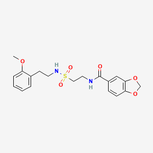 N-[2-[2-(2-methoxyphenyl)ethylsulfamoyl]ethyl]-1,3-benzodioxole-5-carboxamide