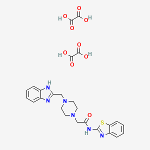 2-(4-((1H-benzo[d]imidazol-2-yl)methyl)piperazin-1-yl)-N-(benzo[d]thiazol-2-yl)acetamide dioxalate