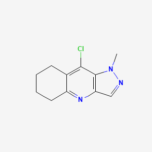 molecular formula C11H12ClN3 B2377251 9-chloro-1-methyl-5,6,7,8-tetrahydro-1H-pyrazolo[4,3-b]quinoline CAS No. 938001-63-9