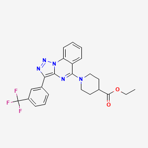 Ethyl 1-{3-[3-(trifluoromethyl)phenyl][1,2,3]triazolo[1,5-a]quinazolin-5-yl}piperidine-4-carboxylate