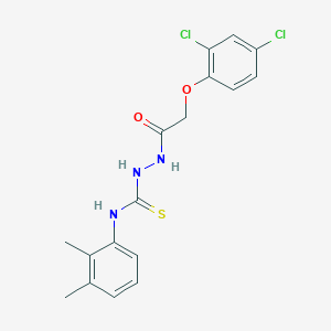 (E)-2-(2-(2,4-dichlorophenoxy)acetyl)-N-(2,3-dimethylphenyl)hydrazinecarbimidothioic acid