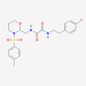 N1-(4-fluorophenethyl)-N2-((3-tosyl-1,3-oxazinan-2-yl)methyl)oxalamide