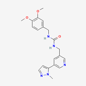 1-(3,4-dimethoxybenzyl)-3-((5-(1-methyl-1H-pyrazol-5-yl)pyridin-3-yl)methyl)urea