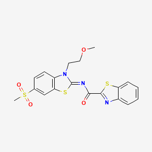 (Z)-N-(3-(2-methoxyethyl)-6-(methylsulfonyl)benzo[d]thiazol-2(3H)-ylidene)benzo[d]thiazole-2-carboxamide