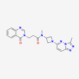 N-methyl-N-(1-(3-methyl-[1,2,4]triazolo[4,3-b]pyridazin-6-yl)azetidin-3-yl)-3-(4-oxoquinazolin-3(4H)-yl)propanamide
