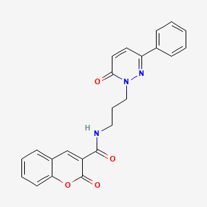 2-oxo-N-(3-(6-oxo-3-phenylpyridazin-1(6H)-yl)propyl)-2H-chromene-3-carboxamide