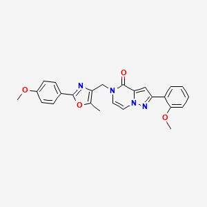 2-(2-methoxyphenyl)-5-((2-(4-methoxyphenyl)-5-methyloxazol-4-yl)methyl)pyrazolo[1,5-a]pyrazin-4(5H)-one