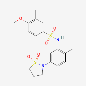 N-(5-(1,1-dioxidoisothiazolidin-2-yl)-2-methylphenyl)-4-methoxy-3-methylbenzenesulfonamide