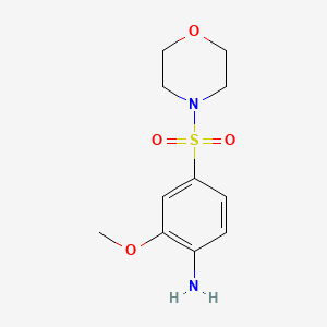 molecular formula C11H16N2O4S B2377290 2-Methoxy-4-(morpholine-4-sulfonyl)-phenylamine CAS No. 380341-86-6