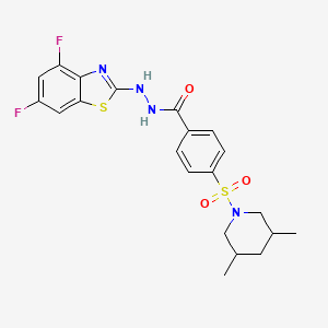 N'-(4,6-difluorobenzo[d]thiazol-2-yl)-4-((3,5-dimethylpiperidin-1-yl)sulfonyl)benzohydrazide