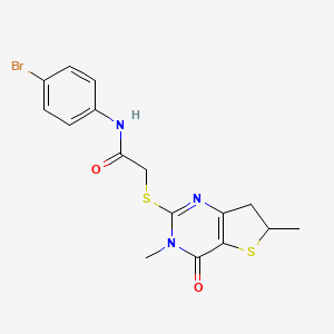 N-(4-bromophenyl)-2-((3,6-dimethyl-4-oxo-3,4,6,7-tetrahydrothieno[3,2-d]pyrimidin-2-yl)thio)acetamide