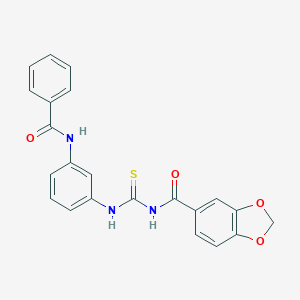 N-[3-({[(1,3-benzodioxol-5-ylcarbonyl)amino]carbothioyl}amino)phenyl]benzamide